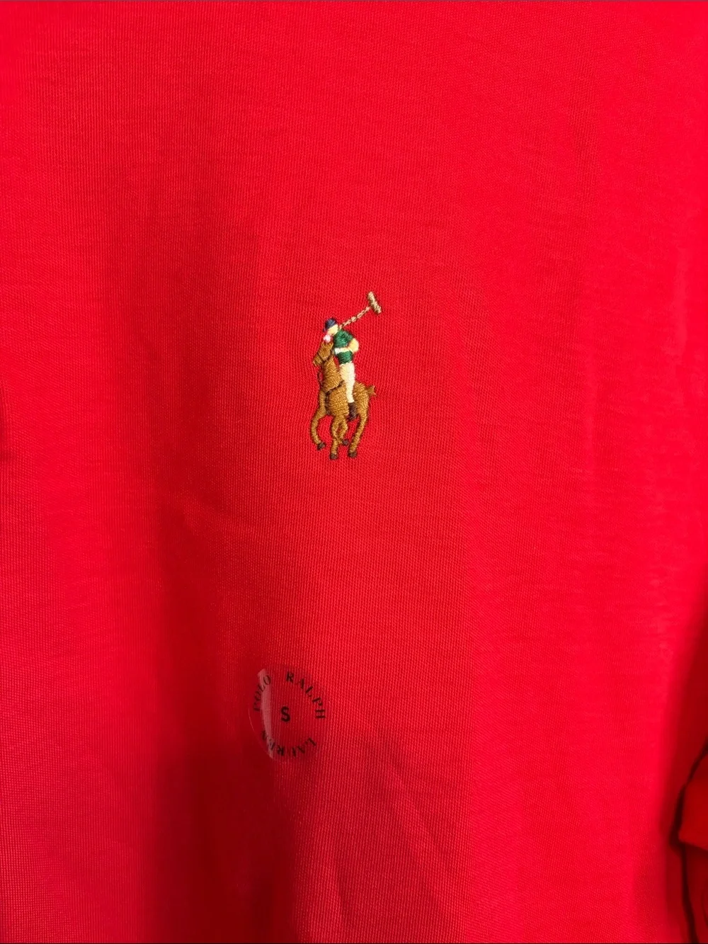 Polo by Ralph Lauren Red Classic Polo Shirt with Flesh Pony NWT Size S